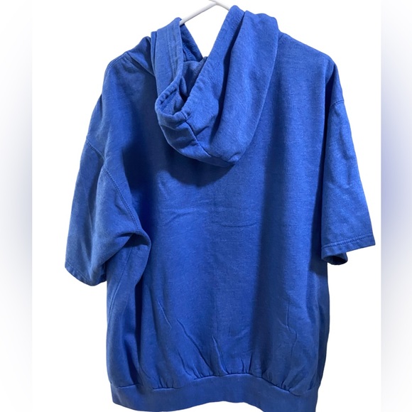 Nice Retro SACRAMENTO California Blue Short Sleeve Hoodie Sweatshirt Men’s XL - Picture 5 of 5